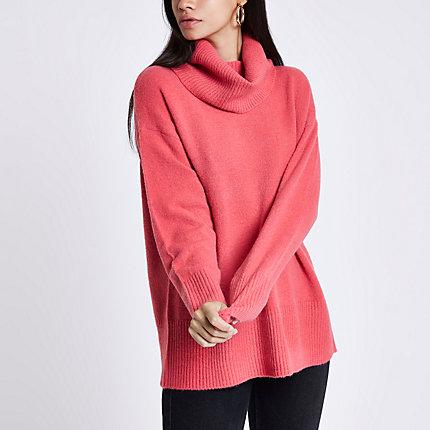 River Island Womens Oversized Roll Neck Sweater