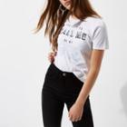 River Island Womens Petite White Shell Phone Sequin T-shirt