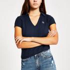 River Island Womens Petite V Neck Collar T-shirt