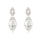River Island Womens Silver Tone Gemstone Statement Earrings