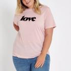 River Island Womens Plus 'love' Print T-shirt