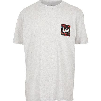 River Island Mens Lee Big And Tall Chest Print T-shirt