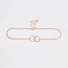 River Island Womens Gold Tone Chain Interlink Circle Choker