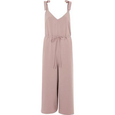 River Island Womens Blush Culotte Jumpsuit