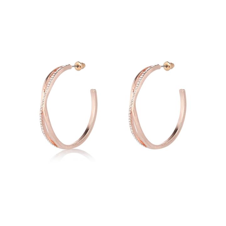 River Island Womens Gold Tone Twist Hoop Earrings