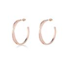 River Island Womens Gold Tone Twist Hoop Earrings