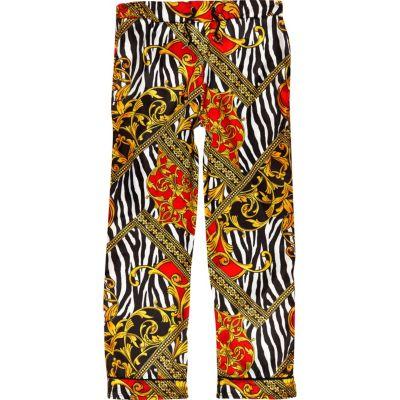 River Island Mens Jaded Zebra Print Trousers