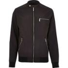 River Island Mens Popper Collar Racer Jacket