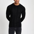 River Island Mens Long Sleeve Ribbed Muscle Fit Sweater