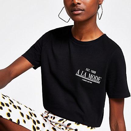 River Island Womens 'a La Mode' Fitted T-shirt