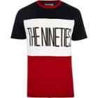 River Island Mens White Only And Sons Block Print T-shirt