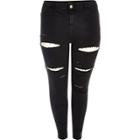 River Island Womens Plus Ripped High Rise Going Out Jeans