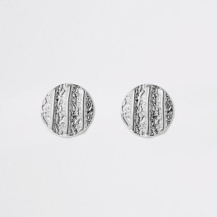 River Island Womens Silver Colour Textured Stud Earrings