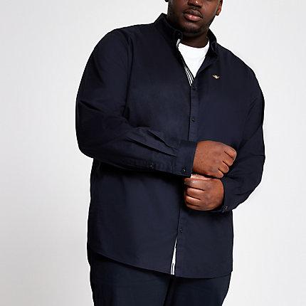 River Island Mens Big And Tall Oxford Long Sleeve Shirt