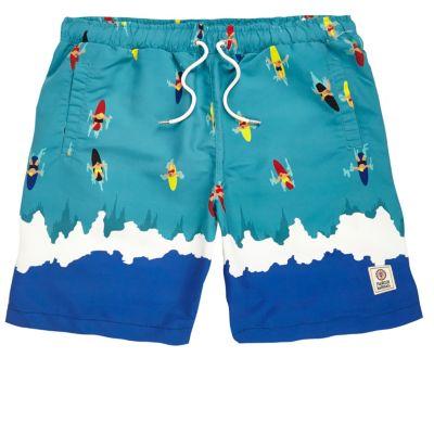 Mens Franklin & Marshall Print Swim Shorts