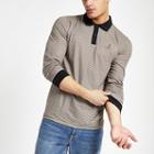River Island Mens Check Slim Fit Polo Shirt