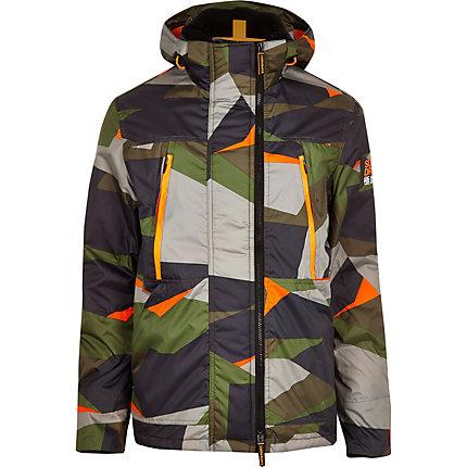 River Island Mens Superdry Hooded Polar Jacket