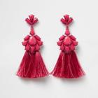 River Island Womens Jewel Embellished Tassel Drop Earrings