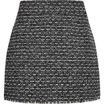 River Island Womens Plus Boucle Mini Skirt