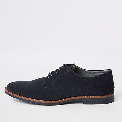 River Island Mens Tumbled Lace-up Derby Shoes
