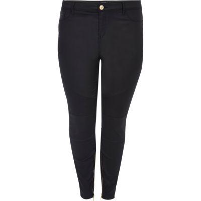 River Island Womens Plus Amelie Super Skinny Biker Jeans