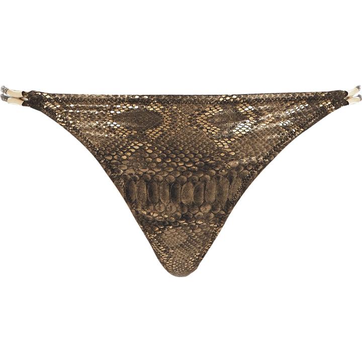 River Island Womens Snake Print Bikini Bottoms
