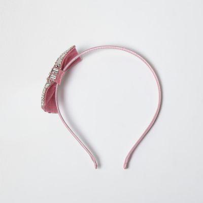 River Island Girls Diamant Bow Hair Band