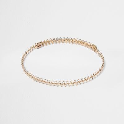 River Island Womens Gold Tone 90s Wire Choker