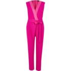 River Island Womens Tie Waist Tailored Jumpsuit