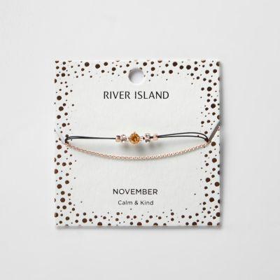 River Island Womens November Birthstone Chain Bracelet