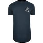 River Island Mens Muscle Fit R96 Embroidered T-shirt