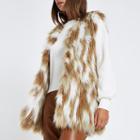River Island Womens Knitted Faux Fur Vest