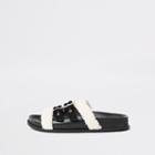 River Island Womens Wide Fit Buckle Sliders