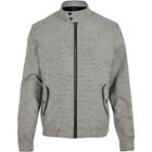 River Island Mens Check Funnel Neck Harrington Jacket