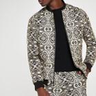 River Island Mens Print Skinny Fit Bomber Jacket