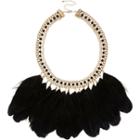 River Island Womens Feather Statement Necklace