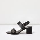 River Island Womens Heeled Leather Sandals