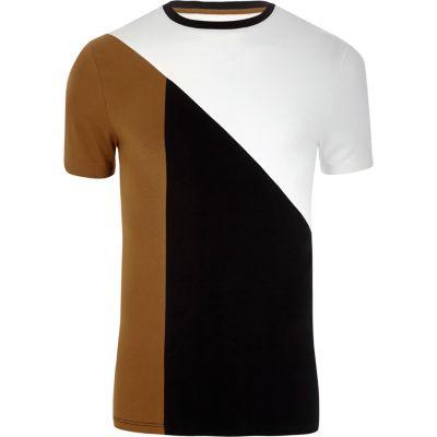 River Island Mens Block Colour Muscle Fit T-shirt