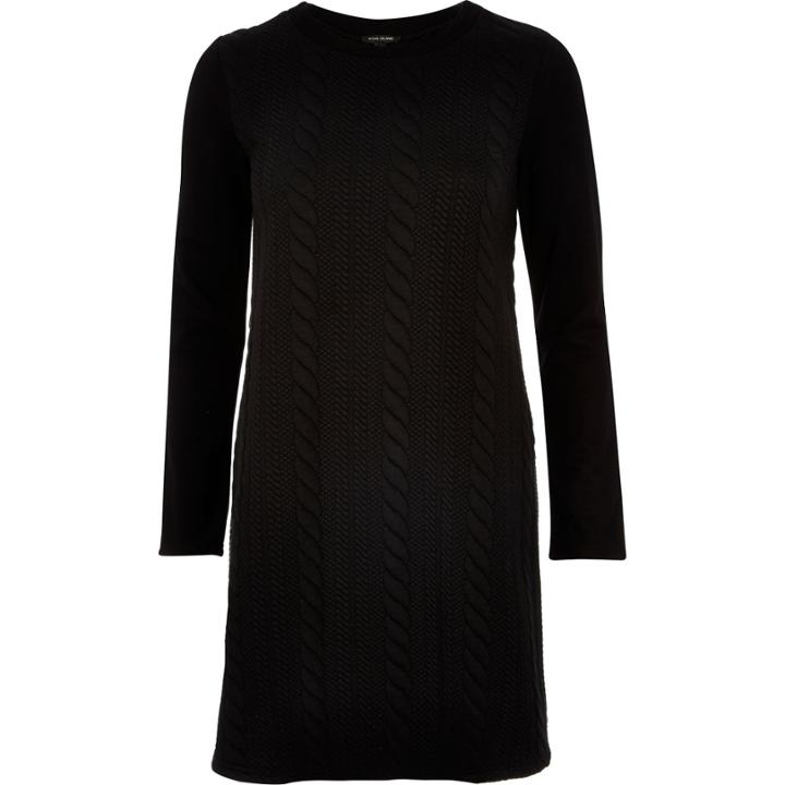 River Island Womens Textured Jersey Swing Dress