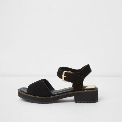 River Island Womens Diamante Trim Chunky Sandals