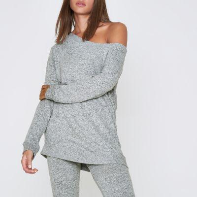 River Island Womens Off Shoulder Oversized Jumper