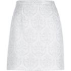 River Island Womens White Jacquard A-line Mini Skirt