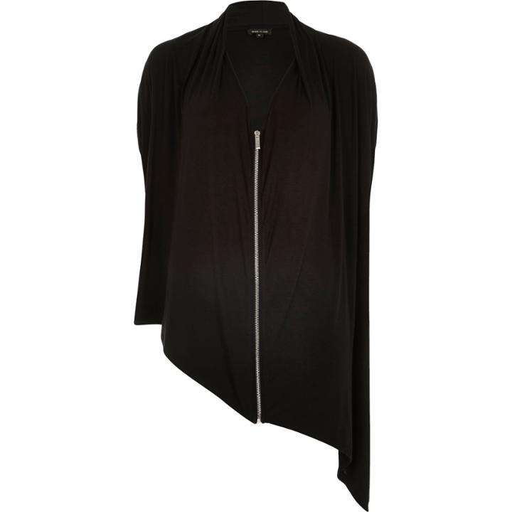 River Island Womens Zip-up Asymmetric Top