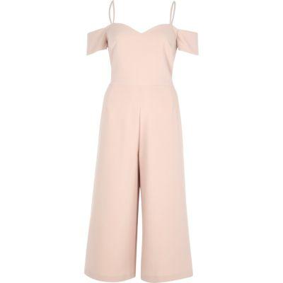 River Island Womens Bardot Fitted Culotte Jumpsuit