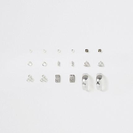 River Island Womens Silver Colour Mixed Earrings Multipack