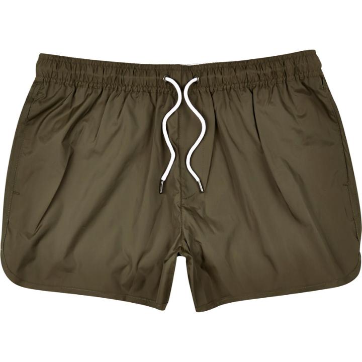 River Island Menskhaki Plain Swim Shorts