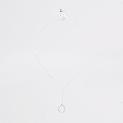 River Island Womens Silver Colour Diamante Interlink Necklace