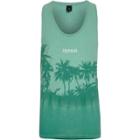 River Island Mens Palm Tree Print Burnout Vest