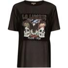 River Island Womens Mesh Band Print Boyfriend T-shirt