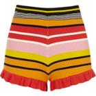 River Island Womens Stripe Knit Frill Hem Shorts